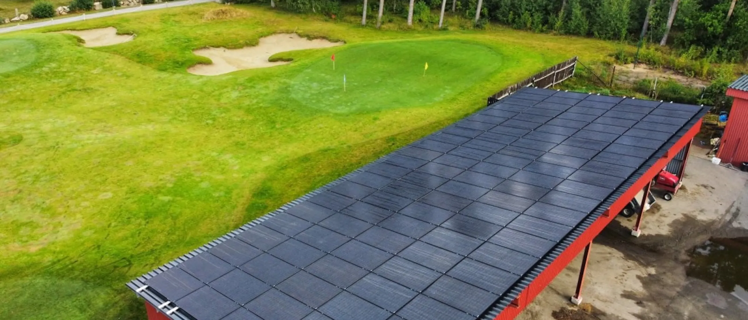 Solar panels at Sölvesborgs Golfklubb, Sweden